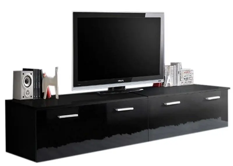 Тумба РТВ ASM Duo ZZ DU (Black Matt/Black Gloss)