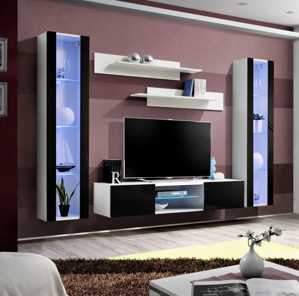 Тумба РТВ ASM Fly WS FY 33 (White Matt/Black Gloss) - 2