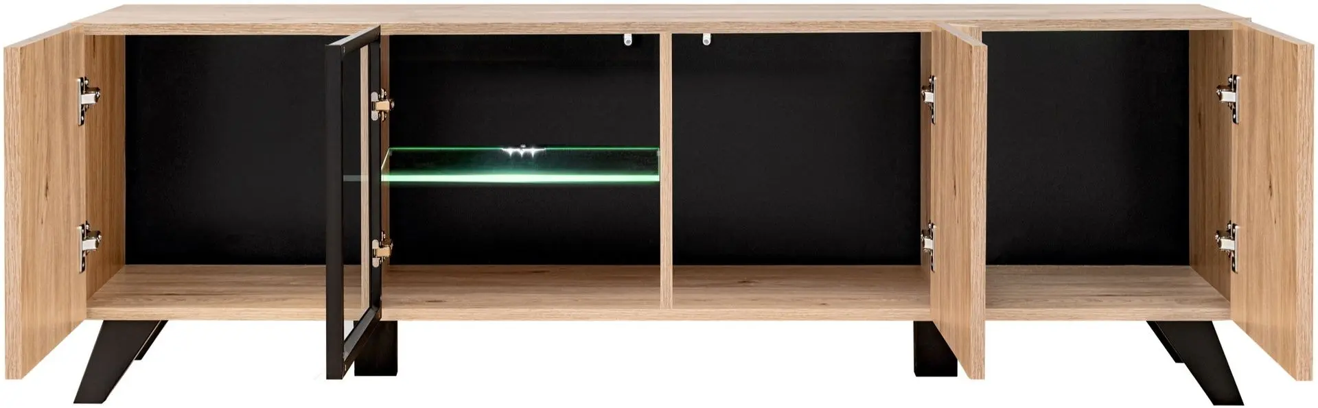 Тумба РТВ ASM Liam HJZ LM RTV (Hickory Jackson/Black Matt) - 2