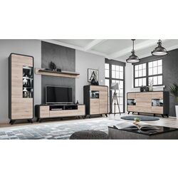 Тумба РТВ ASM Round ANRV RD RTV (Anthracite/Kronberg Oak) Thumb