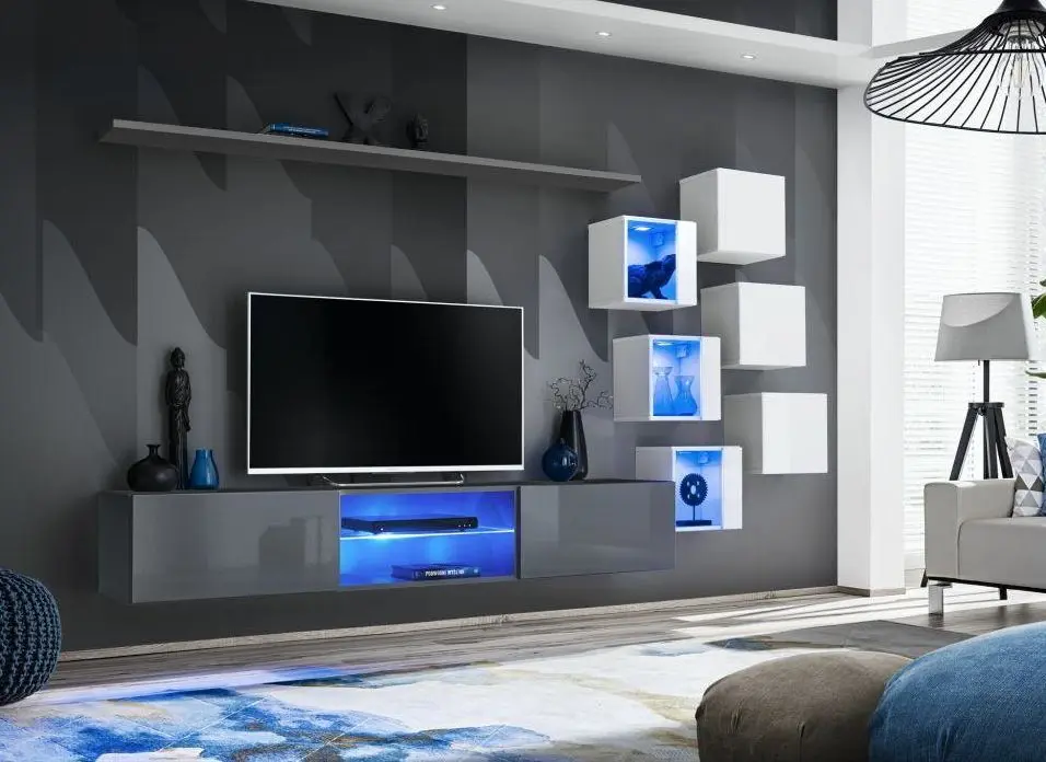 Тумба РТВ ASM Switch GG SW RTV3 (Graphite/Graphite Gloss) - 2