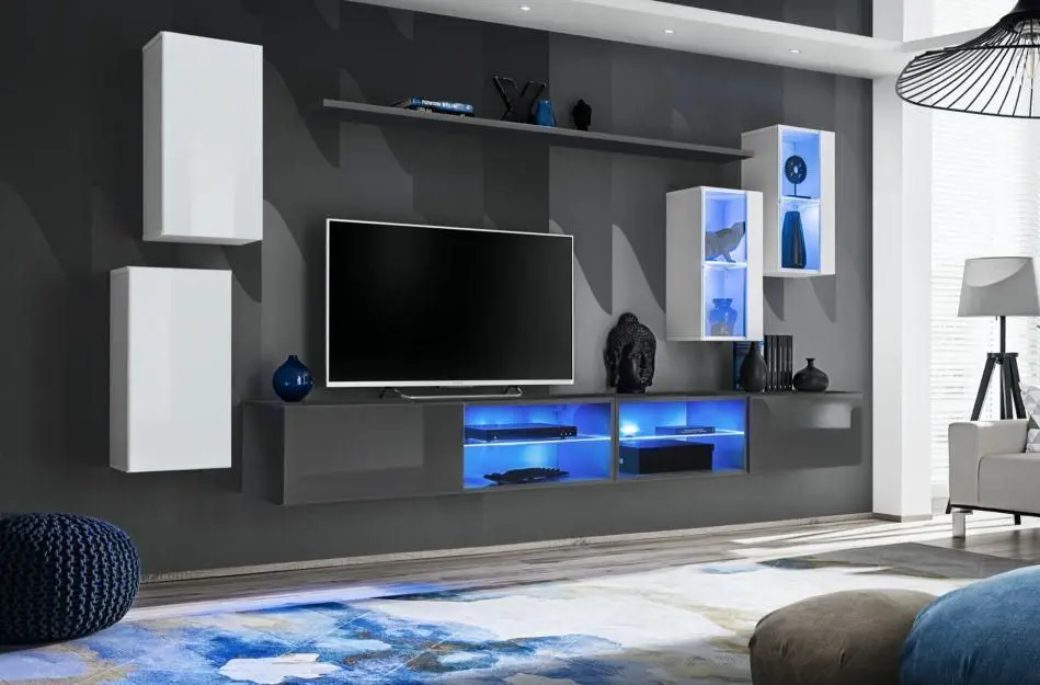 Тумба РТВ ASM Switch GG SW RTV4 (Graphite/Graphite Gloss) - 2