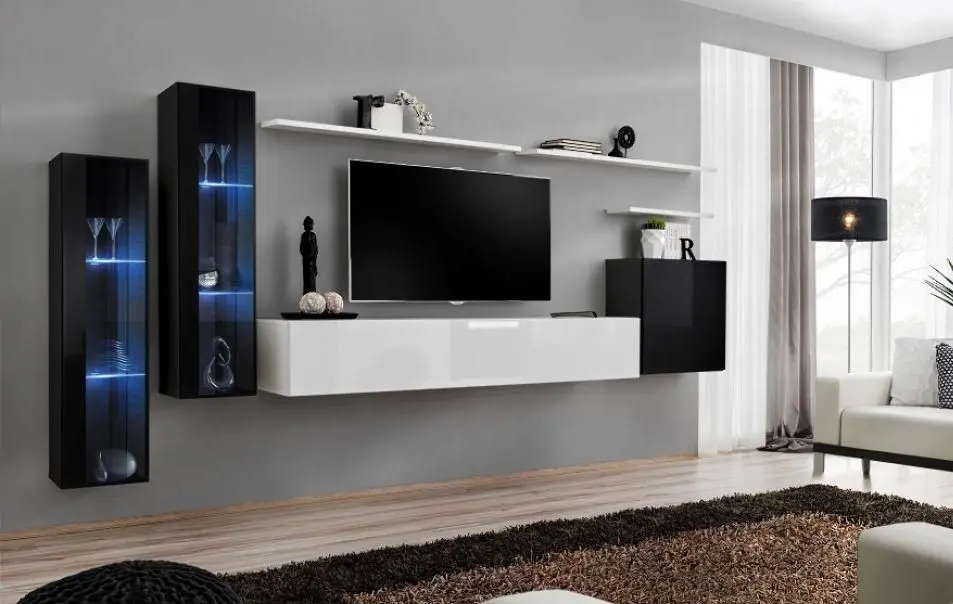 Тумба РТВ ASM Switch WW SW RTV1 (White/White Gloss) - 3