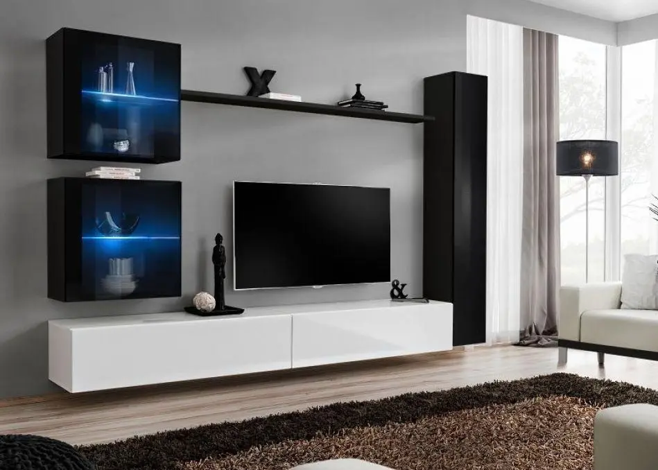 Тумба РТВ ASM Switch WW SW RTV2 (White/White Gloss) - 2