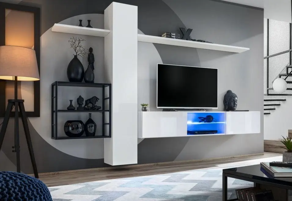 Тумба РТВ ASM Switch WW SW RTV3 (White/White Gloss) - 2