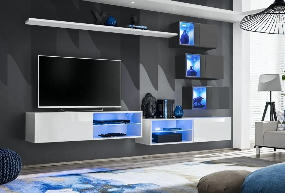 Тумба РТВ ASM Switch WW SW RTV4 (White/White Gloss) - 2