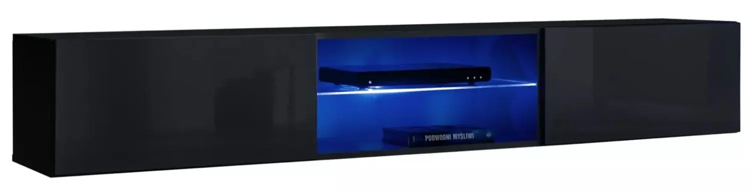 Тумба РТВ ASM Switch ZZ SW RTV3 (Black/Black Gloss)