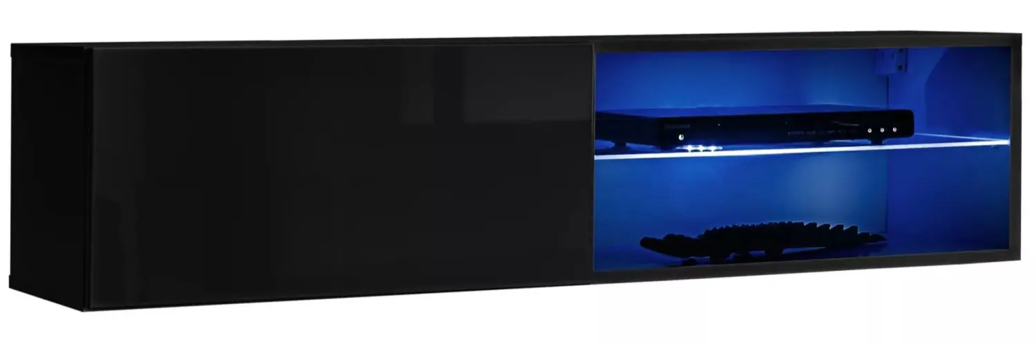 Тумба РТВ ASM Switch ZZ SW RTV4 (Black/Black Gloss)