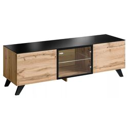 Тумба РТВ ASM Thin WT THR (Wotan Oak/Black Glass)