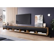 Tumba pentru TV Bratex A 300 (Wotan Oak/Black Gloss)