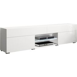 Tumba pentru TV Bratex Carrera 180 (White/White Gloss) Thumb