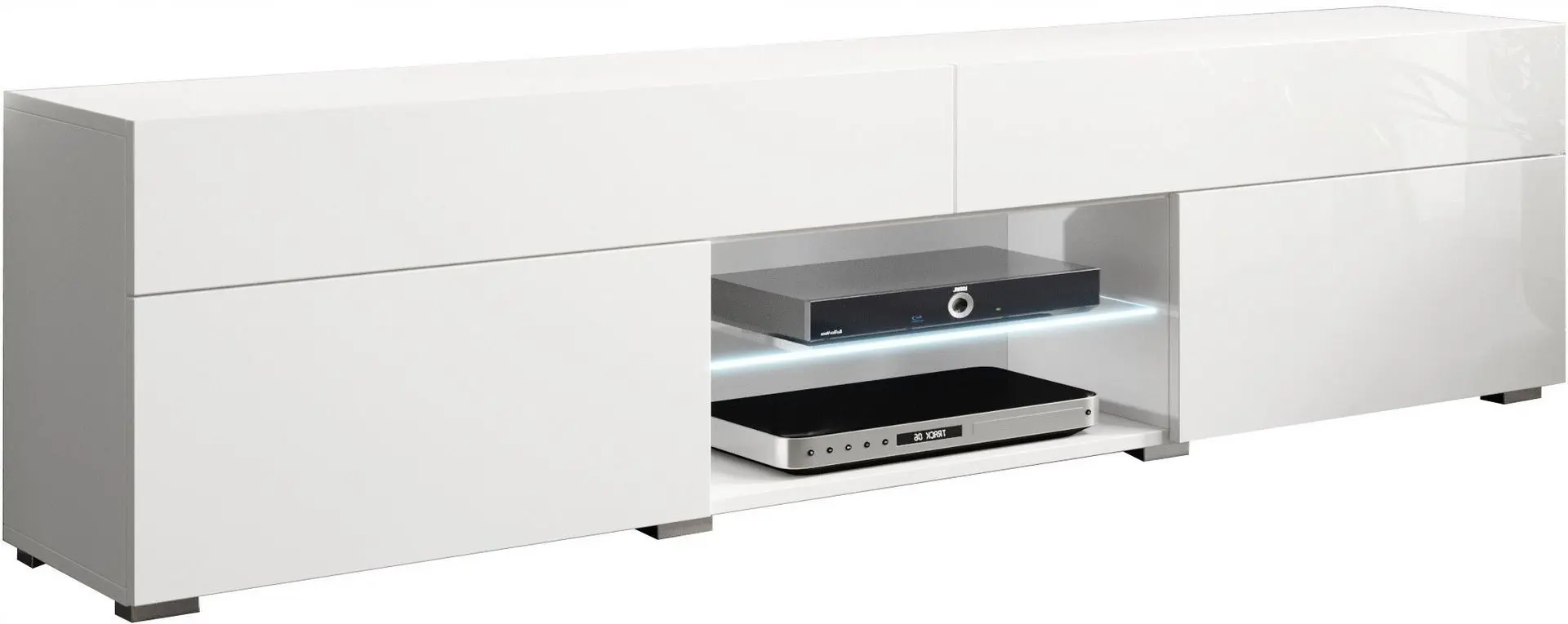 Tumba pentru TV Bratex Carrera 180 (White/White Gloss)