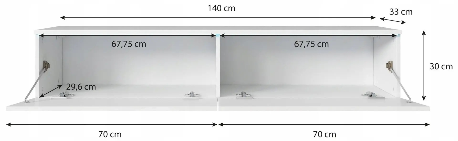 Tumba pentru TV Bratex D140 (Black/Black Graphite)