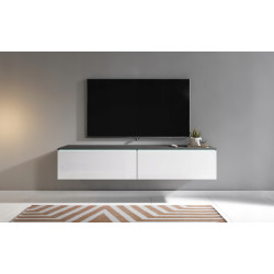 Tumba pentru TV Bratex D140 (Matera/White Gloss) Thumb