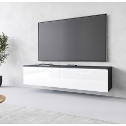 Tumba pentru TV Bratex D140 (Matera/White Gloss)