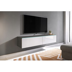 Tumba pentru TV Bratex D140 (Matera/White Gloss) Thumb