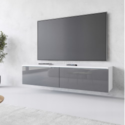 Tumba pentru TV Bratex D140 (White/Grey Gloss)