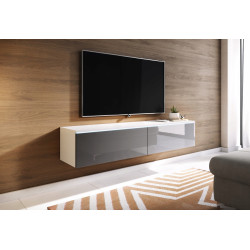 Tumba pentru TV Bratex D140 (White/Grey Gloss) Thumb
