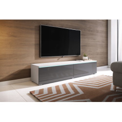 Tumba pentru TV Bratex D140 (White/Grey Gloss) Thumb