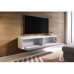 Tumba pentru TV Bratex D140 (White/Grey Gloss) Thumb