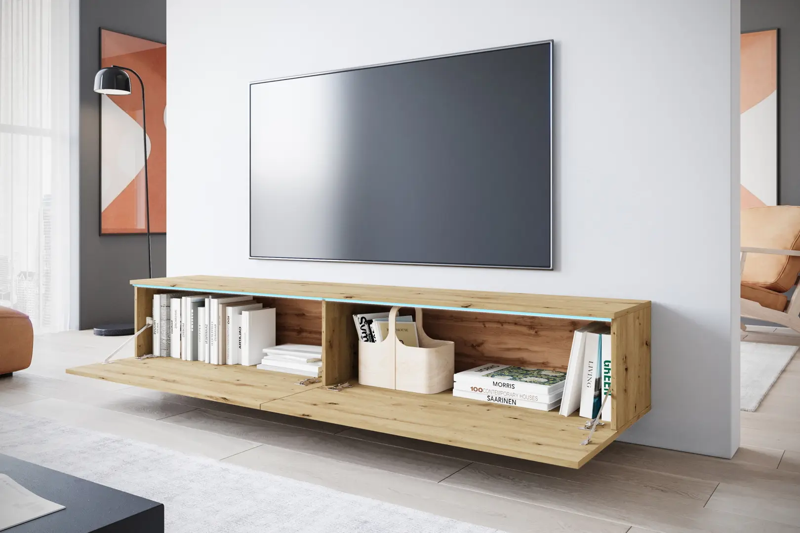 Tumba pentru TV Bratex D180 (Artisan Oak)