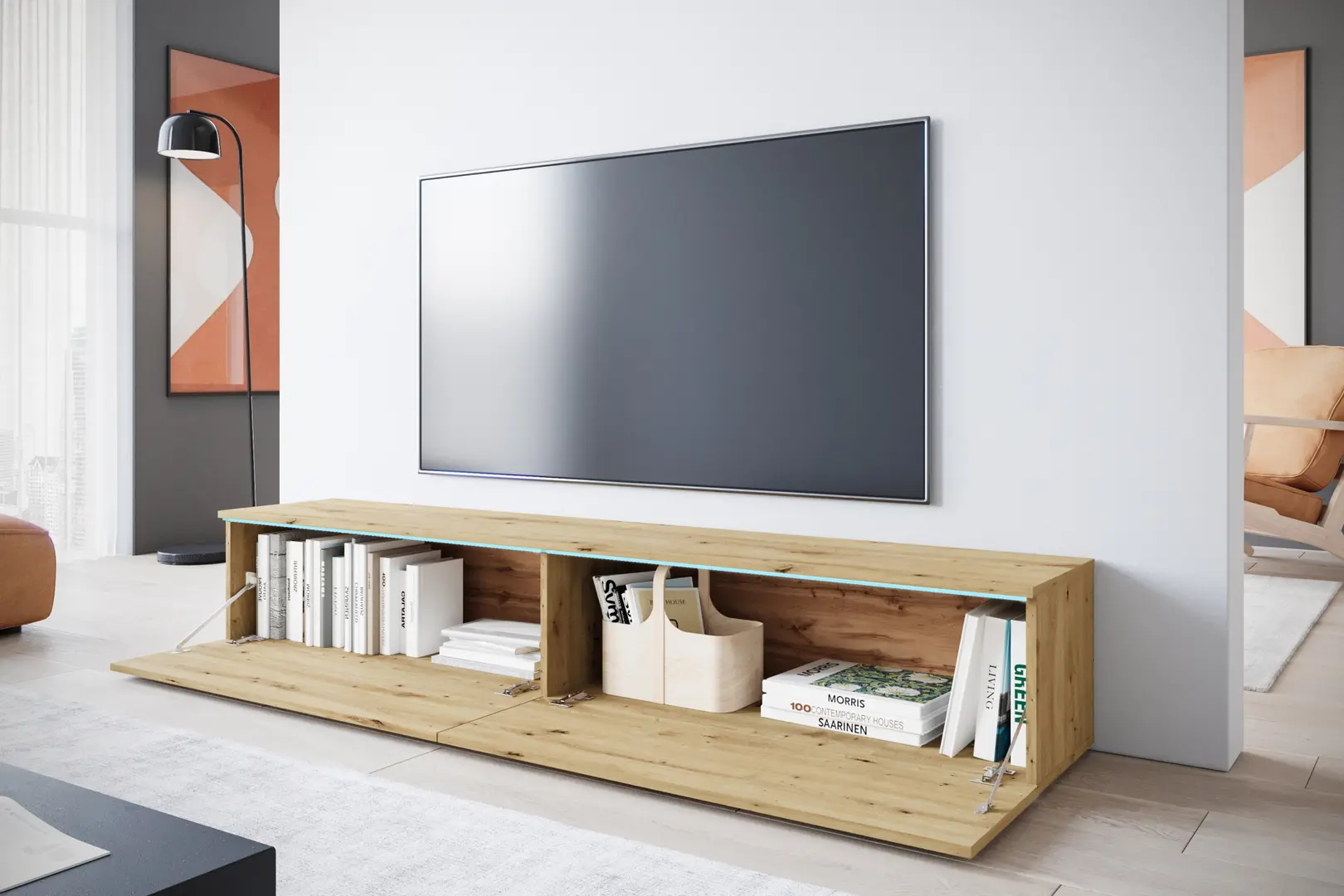 Tumba pentru TV Bratex D180 (Artisan Oak)