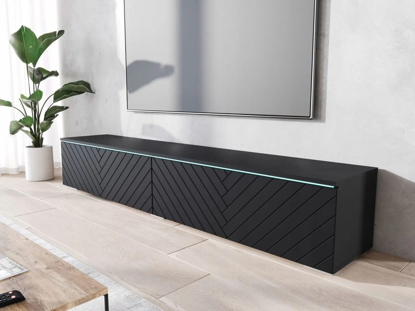 Tumba pentru TV Bratex D180 (Black/Black Graphite)