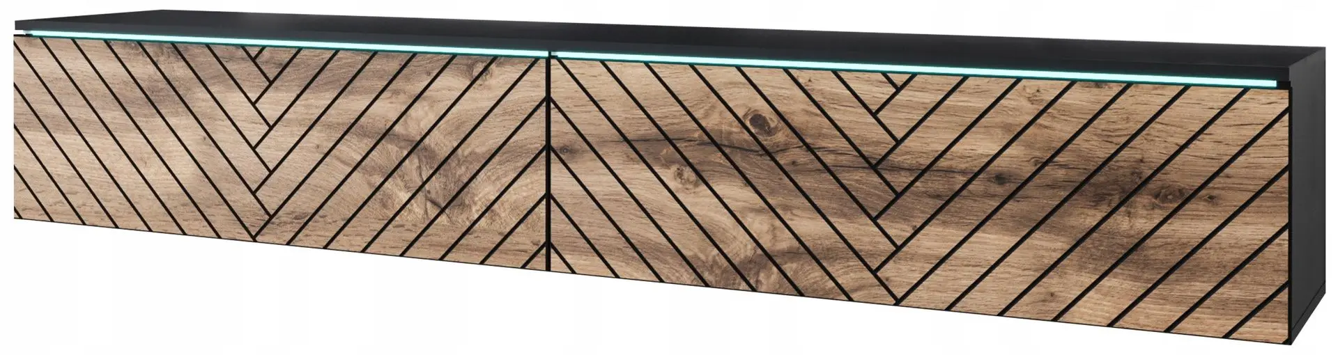 Tumba pentru TV Bratex D180 (Black Graphite/Wotan Oak)