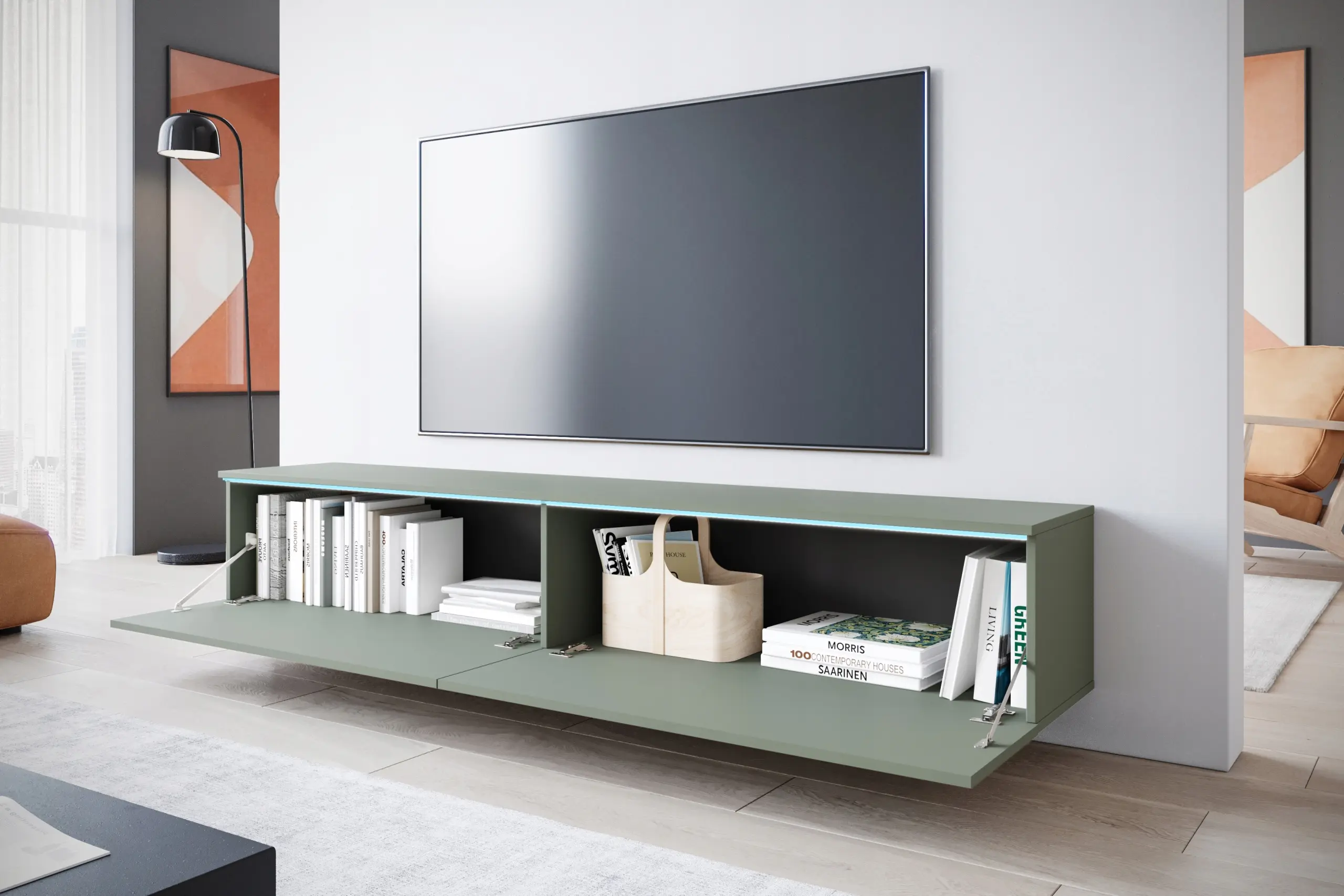 Tumba pentru TV Bratex D180 (Misty Green) - 6