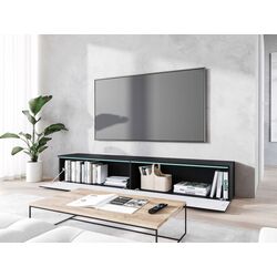 Tumba pentru TV Bratex D180 Waves (Black/Black Graphite) Thumb