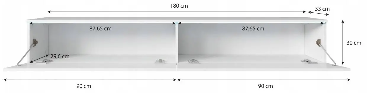 Tumba pentru TV Bratex D180 Waves (White)