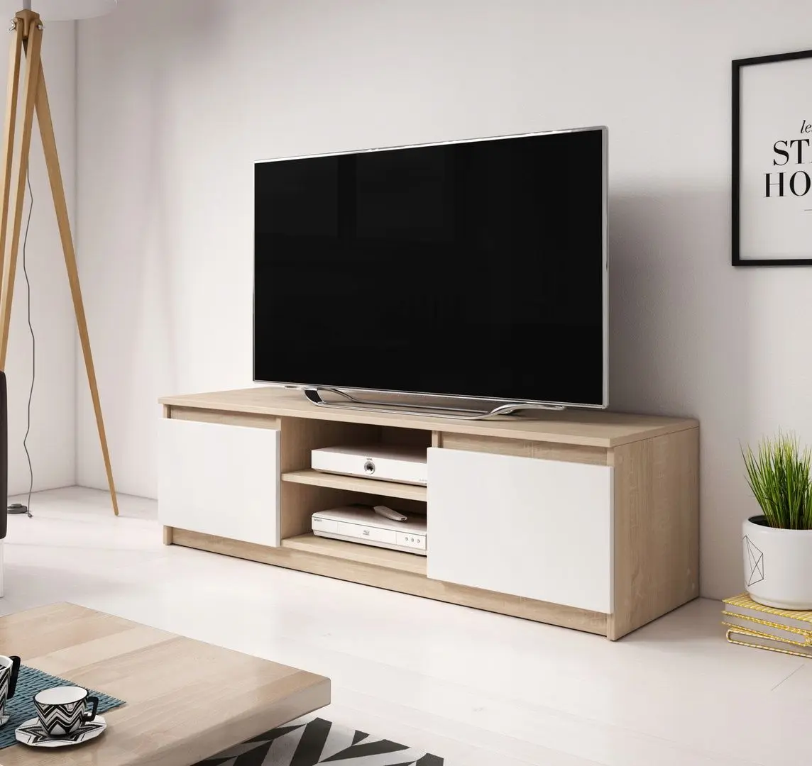 Тумба РТВ Bratex Dingo 120 (Sonoma Oak/White)