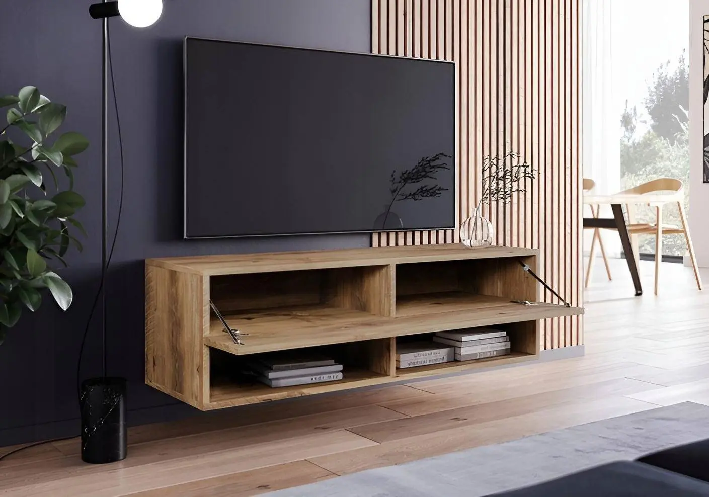 Tumba pentru TV Bratex Lowboard A 100 (Chestnut Breslau)