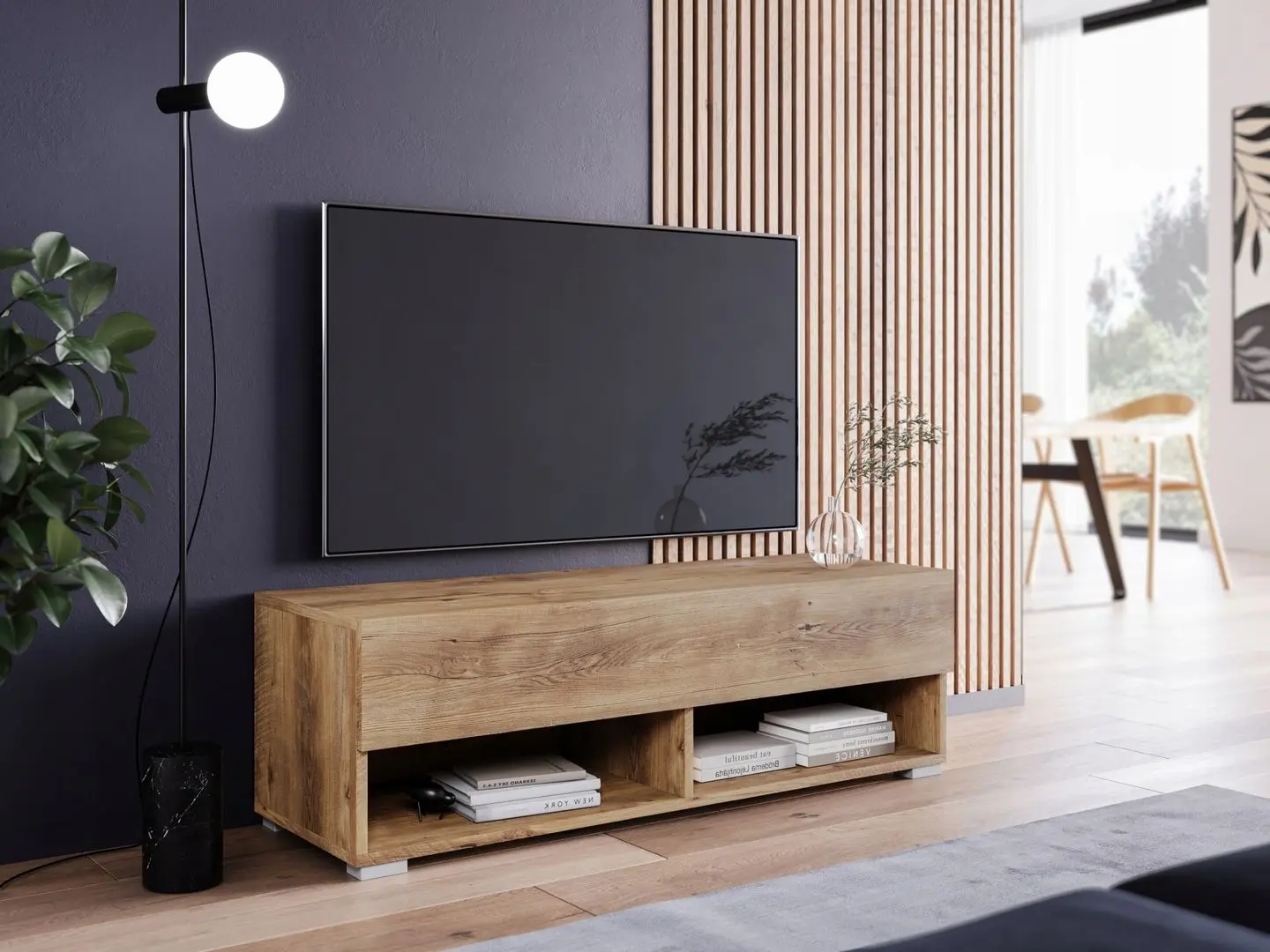 Tumba pentru TV Bratex Lowboard A 100 (Chestnut Breslau)