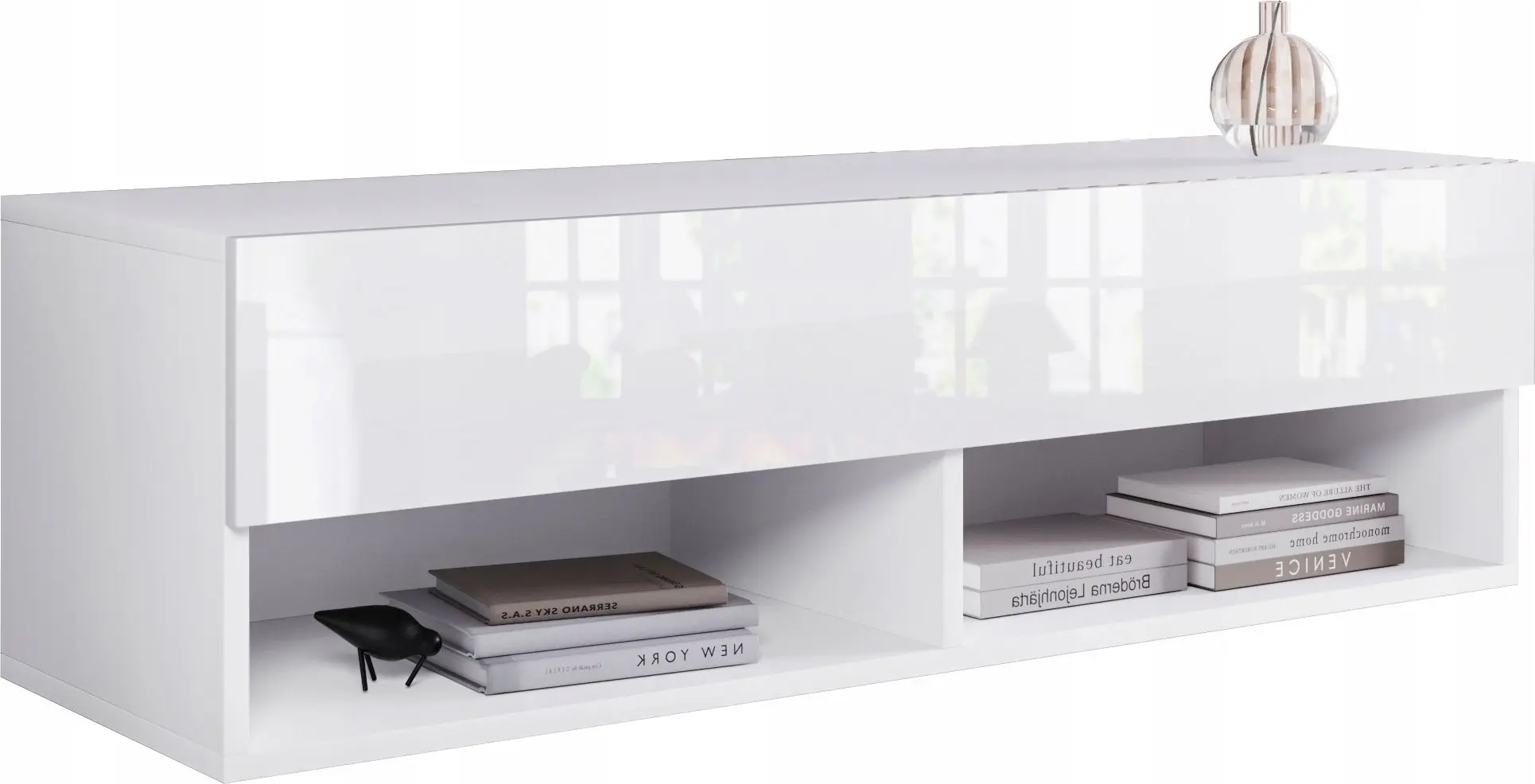 Тумба РТВ Bratex Lowboard A 100 (White/White Gloss)