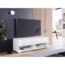 Tumba pentru TV Bratex A 100 (White/White Gloss)