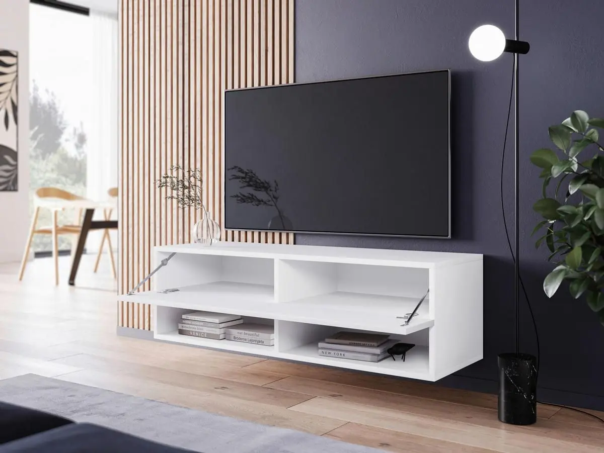 Тумба РТВ Bratex Lowboard A 100 (White/White Gloss)