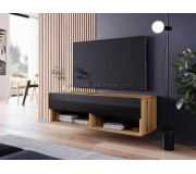 Tumba pentru TV Bratex Lowboard A 100 (Wotan Oak/Black Gloss)