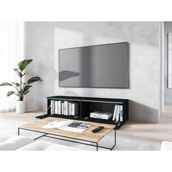 Tumba pentru TV Bratex Lowboard D 140 (Graphite Black) Thumb