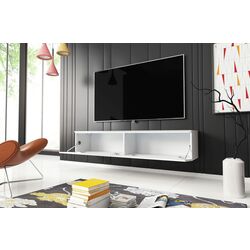 Tumba pentru TV Bratex Lowboard D 140 (White/White Gloss) Thumb