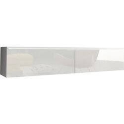 Tumba pentru TV Bratex Lowboard D 140 (White/White Gloss)