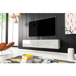 Tumba pentru TV Bratex Lowboard D 140 (White/White Gloss) Thumb