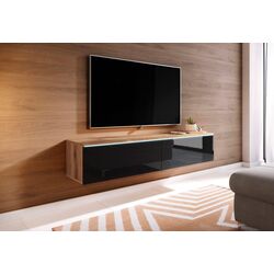 Tumba pentru TV Bratex Lowboard D 140 (Wotan Oak/Black Gloss) Thumb