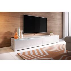 Tumba pentru TV Bratex Lowboard D 180 (Concrete/White Gloss) Thumb