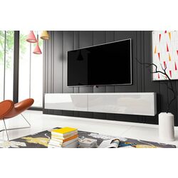 Tumba pentru TV Bratex Lowboard D 180 (White/White Gloss) Thumb