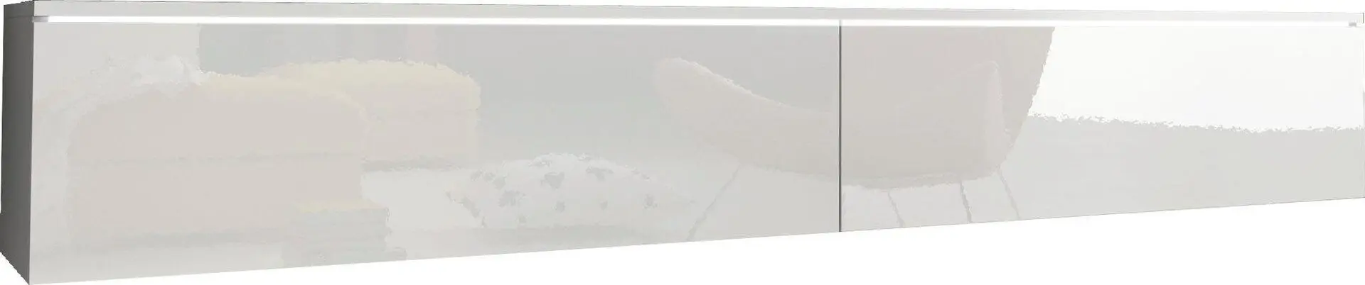 Tumba pentru TV Bratex Lowboard D 180 (White/White Gloss)