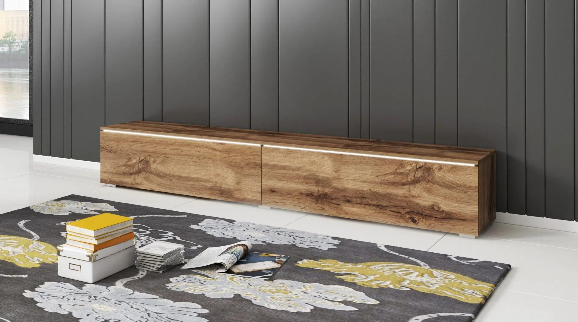 Тумба РТВ Bratex Lowboard D 180 (Wotan Oak)