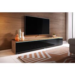 Tumba pentru TV Bratex Lowboard D 180 (Wotan Oak/Black Gloss) Thumb
