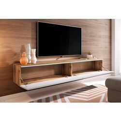 Тумба РТВ Bratex Lowboard D 180 (Wotan Oak/White Gloss) Thumb