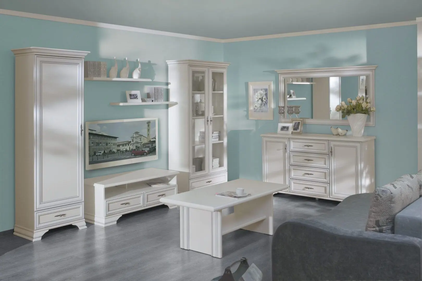 Tumba pentru TV Gerbor Kentuki RTV2S (White)